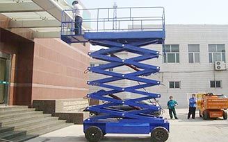 甘肅移動式升降機移動剪叉式升降平臺設備