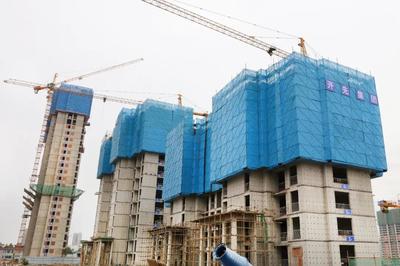 蒙陰分公司附著式升降腳手架正式上線，安全文明舉措再升級